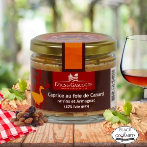 Caprice au foie de canard, raisins et armagnac (20% foie gras), DUCS DE GASCOGNE