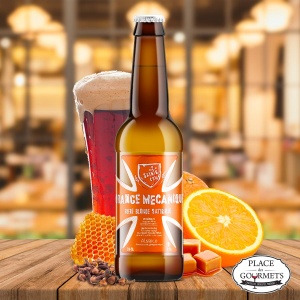 Orange Mécanique, bière ambrée 330 bar brasserie Sainte-Cru