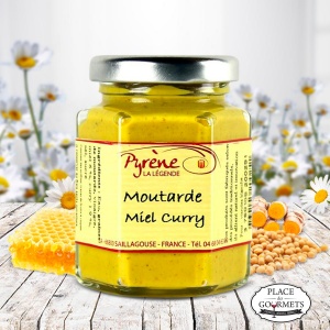 Moutarde au miel et curry 100 gr par la Légende de Pyrène