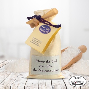 Sachet de fleur de sel de Noirmoutier et sa petite pelle de service