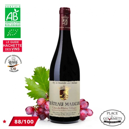 Château Maucoil vin rouge bio Côtes du Rhône Villages