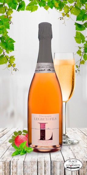 Champagne vegan rose Legret & Fils Corolle